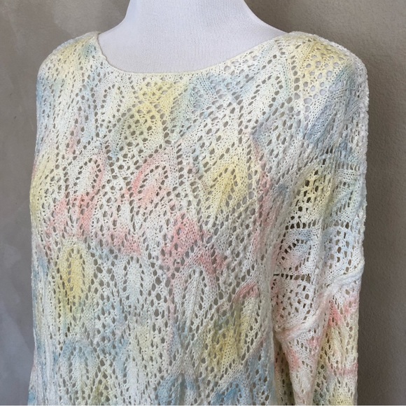 Pol pastel open weave sweater - Picture 3 of 5